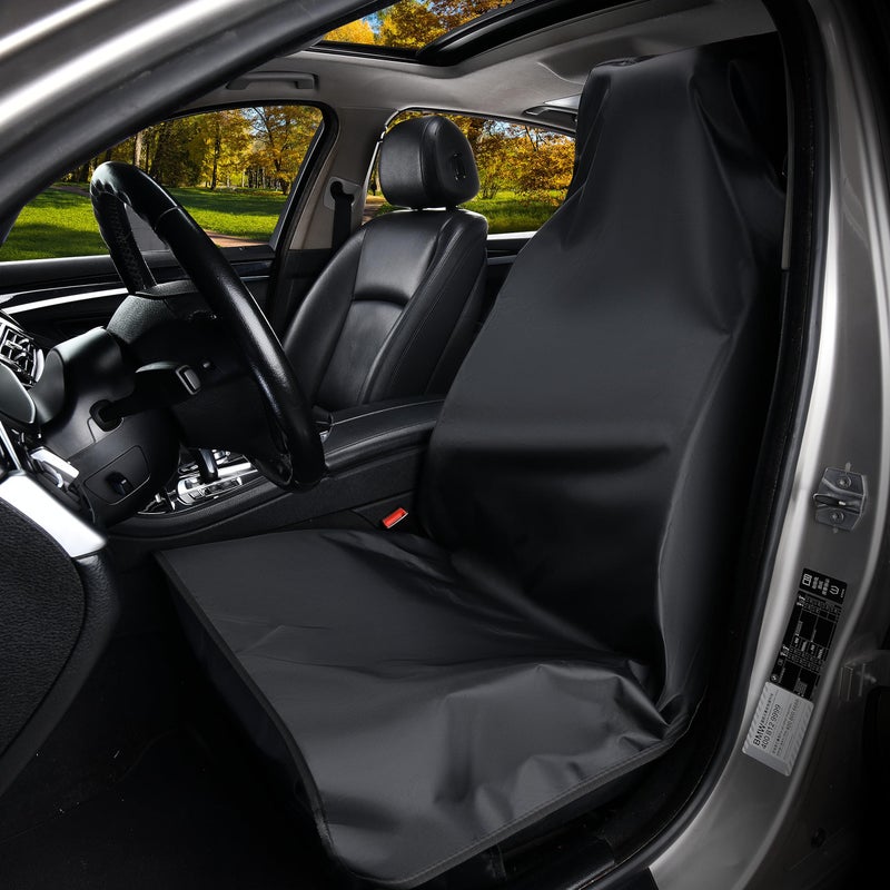 MAGCA LTD Magca Car Seat Cover Protector  Waterproof  Front Seat Cover for Universal Car Seat  Black  Pack of 1 - Image 3